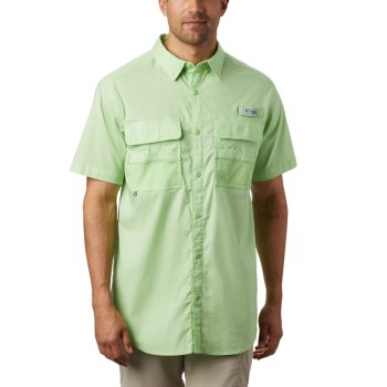 Columbia Overhemd Heren, PFG Half Moon Short Sleeve LichtGroen, 72XMJSLUH